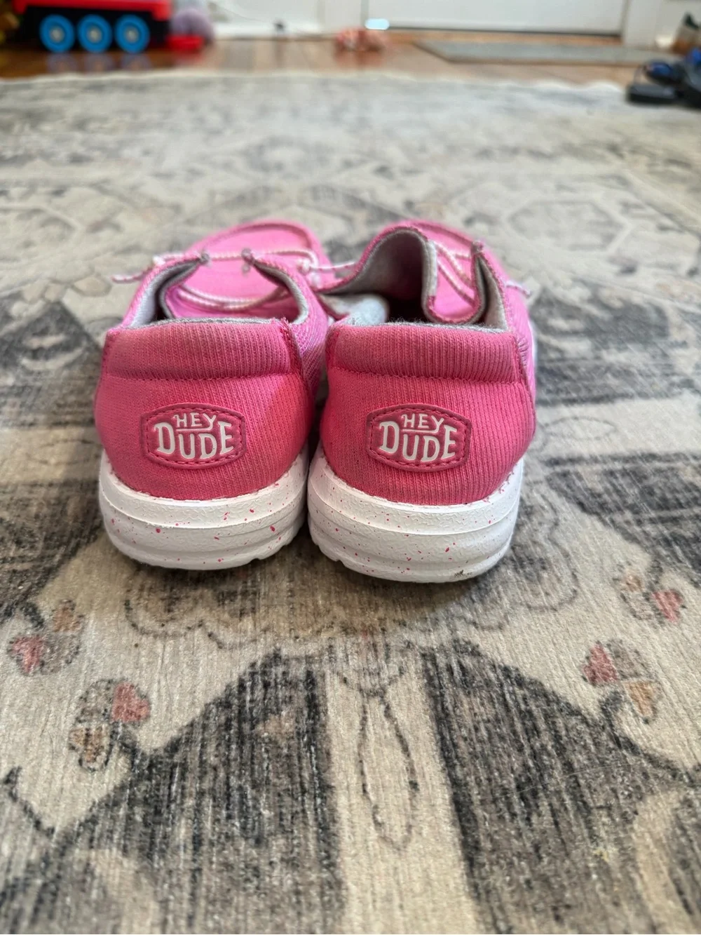 Hey Dude Kids Pink Canvas Slip-On Sneakers